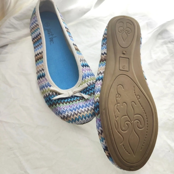 Woven Canvas Chevron Flats - Picture 5 of 11